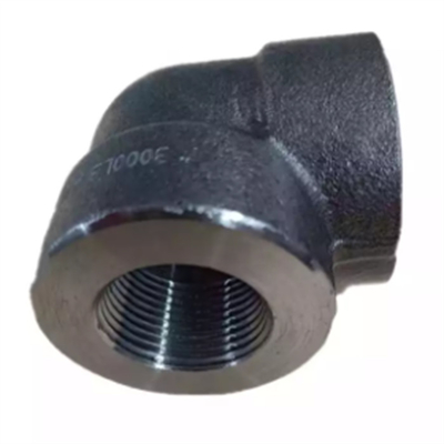 Asme B16.11 Astm A105 فولاد کربنی فورج شده زانویی 3000 پوند زن رزوه دار