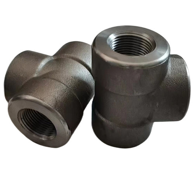 اتصالات لوله فولادی JIS 16 اینچی Cs Ss سه راهی رزوه ای فورج شده فشار بالا