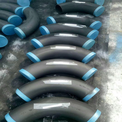 اتصالات لوله جوشی لب به لب ANSI B16.25 Sch 140 CS لوله آهنی مشکی خم 90 درجه