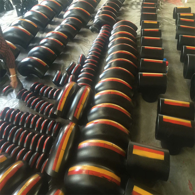 Sch 140 فولاد ملایم 90 درجه زانویی با شعاع کوتاه 45 ASTM A234 WPB فولاد کربنی بدون درز