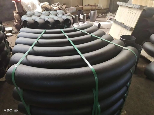 ASTM A53 کربن فولاد جوش لب به لب زانویی DN150 SCH 30 فورج سند بلاست