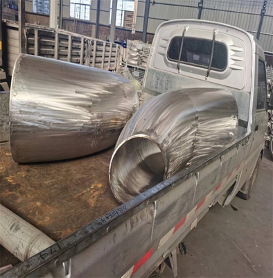 اتصالات بهداشتی زانویی فولادی ضد زنگ 2 اینچ سه گیره DN10 DIN 11850 90 درجه 8 اینچ