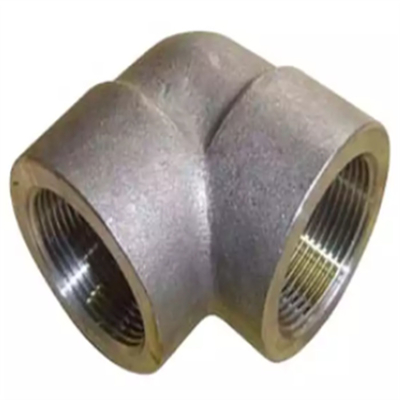Asme B16.11 Astm A105 فولاد کربنی فورج شده زانویی 3000 پوند زن رزوه دار