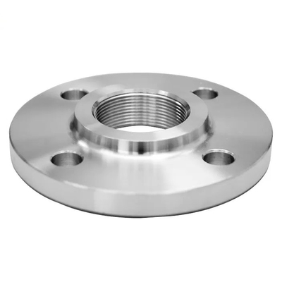 ASME B16.5 فورج A105N صفحه برجسته فولاد کربنی NPT / BSPT فلنج رشته ای
